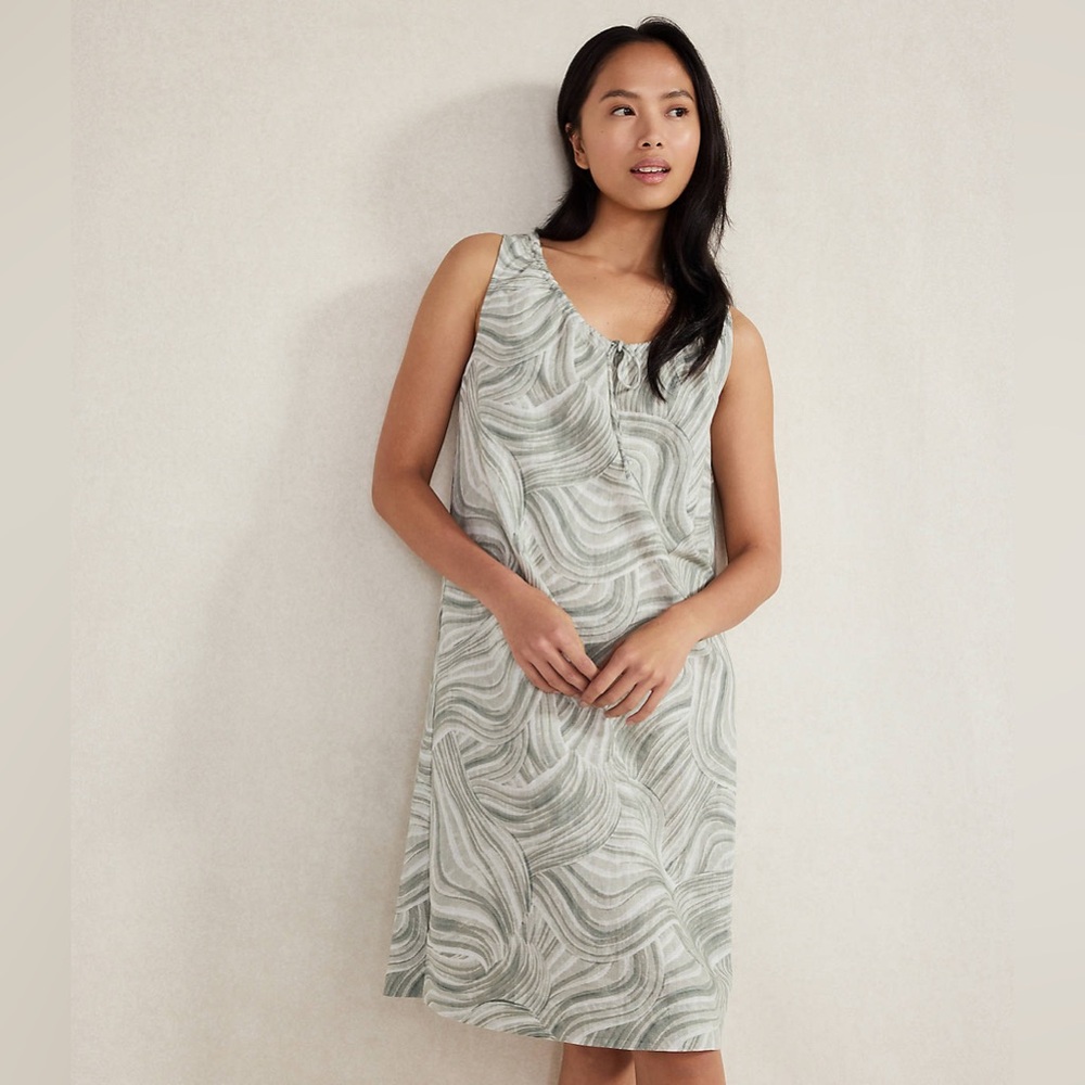 NWOT- Haven Well Within Organic Cotton Linen Watercolor Dress